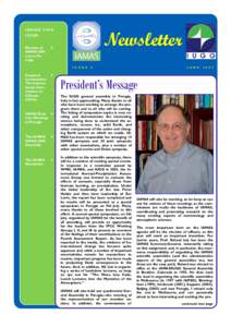 Newsletter  INSIDE THIS ISSUE: Election of IAMAS Officers in Perugia