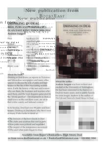 New publication from BOOKSEAST DRINKING IN DEAL  DRINKING IN DEAL