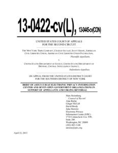 Amicus Brief of Electronic Privacy Information Center and Seven Open Government Organizations
