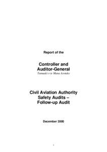 Report of the  Controller and Auditor-General Tumuaki o te Mana Arotake