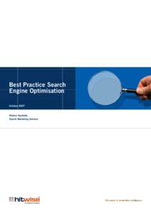 Best Practice Search Engine Optimisation October 2007 Lead Analyst: