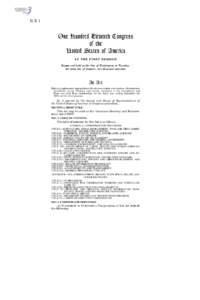 H. R. 1  One Hundred Eleventh Congress of the United States of America AT THE FIRST SESSION