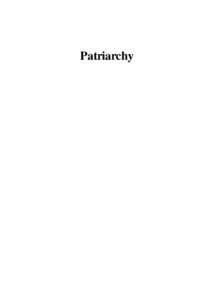 Patriarchy  ALSO BY JON QUINN Divine Principle In Plain Language: The Basic Theology of Sun Myung Moon