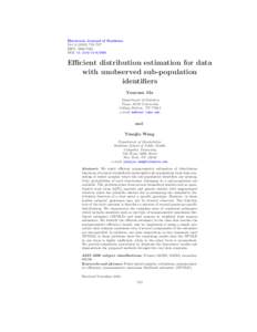 Efficient distribution estimation for data with unobserved sub-population identifiers