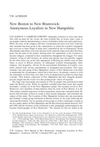 African Americans in the American Revolution / United Empire Loyalists / American diaspora / Exile / Loyalist / Derry/Londonderry name dispute / American Revolution / New Hampshire / Loyalism / Londonderry /  Nova Scotia / Esther Clark Wright / Londonderry /  New Hampshire