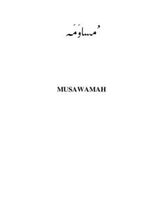Microsoft Word - Musawamah agreement.doc