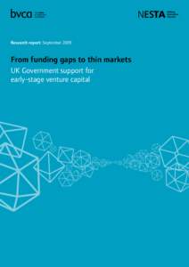 Research report: SeptemberFrom funding gaps to thin markets UK Government support for early-stage venture capital