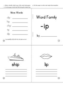 1. Make a double-sided copy of the mini-book pages.  3. Put the pages in order and staple them together. 2. Cut the page in half and fold along the dotted line.