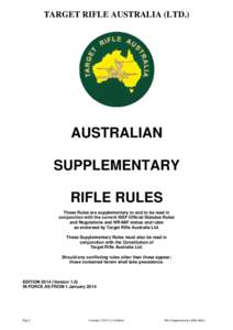 TARGET RIFLE AUSTRALIA (LTD.)  AUSTRALIAN