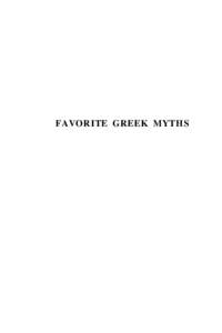FAVORITE GREEK MYTHS  VARVAKEION STATUETTE