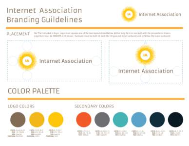 Internet Association Branding Guildelines PLACEMENT No ‘The’ included in logo. Logo must appear one of the two layouts listed below (either long form or stacked) with the proportions shown. Logo font must be ARMATA i