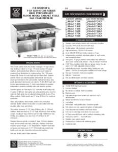BAKERS PRIDE F-R RADIANT & F-GS GLO-STONE SERIES HIGH PERFORMANCE