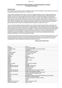 Página 1 de 81  VOCABULARIO FRANCÉS-ESPAÑOL DE CONSTRUCCIÓN NAVAL ANTIGUA Por Cayetano Hormaechea  INTRODUCCION