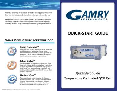 Gamry eQCM 10M Quick Start Guide