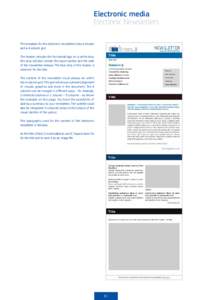 The European Commission visual identity manual - Electronic newsletters