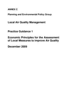ANNEX C Planning and Environmental Policy Group Local Air Quality Management  Practice Guidance 1