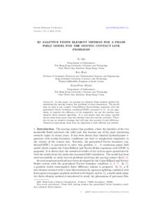 doi:ipixx  Inverse Problems and Imaging Volume 7, No. 3, 2013, X–XX  3D ADAPTIVE FINITE ELEMENT METHOD FOR A PHASE