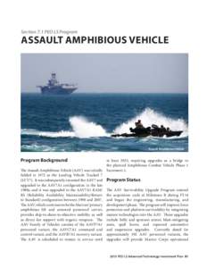 Section 7.1 PEO LS Program  ASSAULT AMPHIBIOUS VEHICLE Assault Amphibious Vehicle