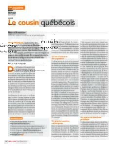magazine Portrait Le cousin québécois Marcel Fournier