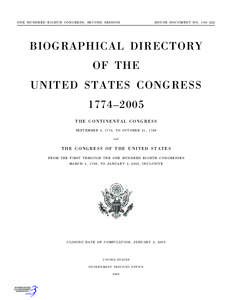United States Senate / United States Congress / United States House of Representatives / Title 2 of the United States Code / 37th United States Congress / Government / Biographical Directory of the United States Congress / Clerk of the United States House of Representatives