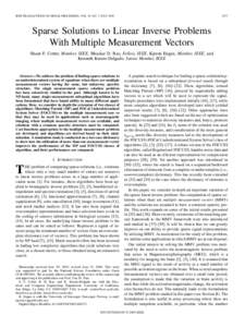 IEEE TRANSACTIONS ON SIGNAL PROCESSING, VOL. 53, NO. 7, JULYSparse Solutions to Linear Inverse Problems With Multiple Measurement Vectors