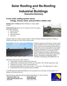 Microsoft Word - Solar Roofing for Industrial Buildings exec sumry.doc