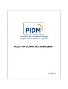 Microsoft Word - Policy on Workplace Harassment _version 1.0_.doc