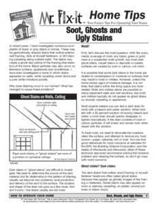 Soot, Ghosts, and Ugly Stains