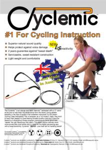 ™  #1 For Cycling Instruction Superior natural sound quality Helps protect against voice damage 2 years guarantee against 