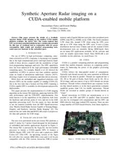Synthetic Aperture Radar Imaging on a CUDA-enabled Mobile Platform