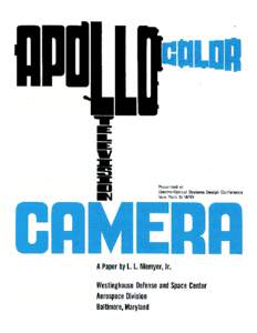 Westinghouse Apollo Color Camera