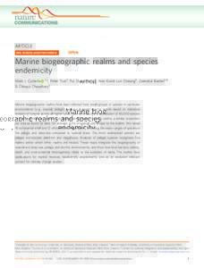 ARTICLE DOI: s41467OPEN  Marine biogeographic realms and species
