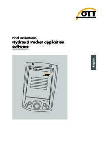 English  Brief instructions Hydras 3 Pocket application software