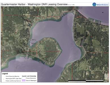 Quartermaster Harbor - Washington DNR Leasing Overview  (January 17, 2006) #  # Aquaculture - GeoduckAquaculture - Geoduck
