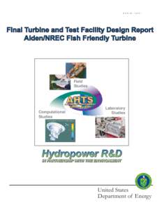 DOE/IDFinal Turbine and Test Facility Design Report Alden/NREC Fish Friendly Turbine  Field