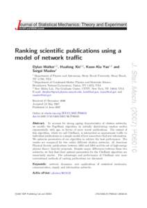 Ranking scientific publications using a model of network traffic