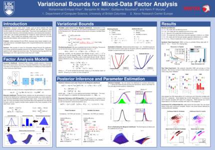 Variational Bounds for Mixed-Data Factor Analysis