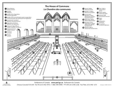 The House of Commons La Chambre des communes 1 Prime Minister 2 3