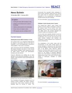 News Bulletin 11 | Rapid Emergency Assessment & Coordination Team | Tajikistan  News Bulletin 16 December[removed]January[removed]At a glance