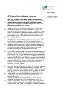 Press release  IDFC Green Finance Mapping online now 5