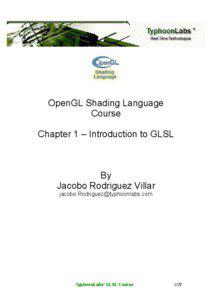 OpenGL Shading Language Course Chapter 1 – Introduction to GLSL