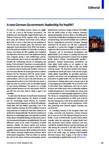 A new German Government: leadership for health?