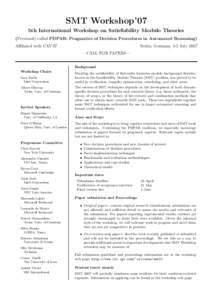Theoretical computer science / Logic in computer science / Formal methods / Logic / Constraint programming / Electronic design automation / Satisfiability modulo theories / Formal verification / SMT / Automated reasoning / Satisfiability