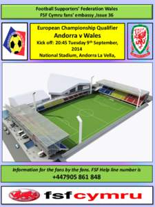 Football Supporters’ Federation Wales FSF Cymru fans’ embassy ,Issue 36 European Championship Qualifier  Andorra v Wales