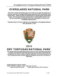 Everglades & Dry Tortugas National Parks  2010   EVERGLADES NATIONAL PARK