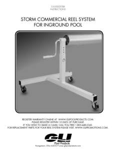 55-0000ST-BK Instructions STORM COMMERCIAL REEL SYSTEM FOR INGROUND POOL