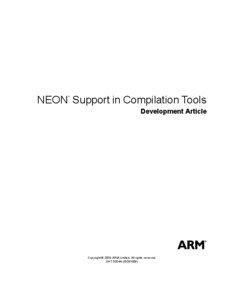 NEON Support in Compilation Tools Development Article