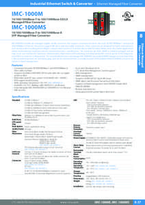 Industrial Ethernet Switch & Converter - Ethernet Managed Fiber Converter  IMC-1000M[removed]1000Base-T to 100/1000Base-SX/LX Managed Fiber Converter