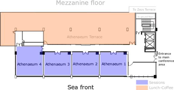 Mezzanine floor To Zeus Terrace To ground floor Athenaeum Terrace