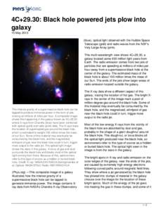 4C+29.30: Black hole powered jets plow into galaxy